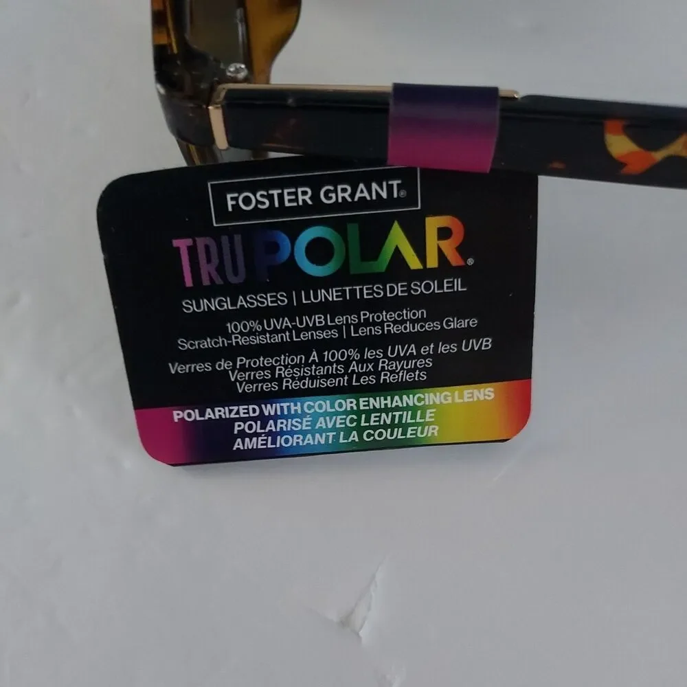 Foster Grant Tru Polar Women's Tortoiseshell Cat Eye Sunglasses - NEW